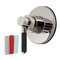Kingston Brass Single-Handle Three-Way Diverter Valve with Round Trim Kit, Polished Nickel KS3036DKL - alternate 1