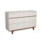 Homeroots 56" Brown and White Solid Wood Seven Drawer Double Dresser 524119 - alternate 5