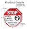 Signmission Stop Safety Glasses Required Beyond, 4 inch X 4 inch, Vinyl Decal, 2PK OC-D-2PACK-4-308 - alternate 3