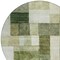 Homeroots 8' Sage And Fern Green Round Geometric Washable Indoor Outdoor Area Rug 605869 - alternate 8