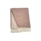 Homeroots 55" X 70" Dusty Rose And White Chevron Cotton Blend Woven Plush Throw Blanket with Fringe 633078 - alternate 1