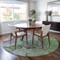 Homeroots 8' Round Green Round Abstract Washable Non Skid Indoor Outdoor Area Rug 559182 - alternate 7
