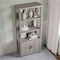 Martha Stewart Hutton Four Tier Shaker Style Bookcase with Storage Cabinet in Gray Washed Wood with Oil Rubbed Bronze Hardware ZG-053-GY-BK-MS - alternate 6
