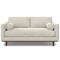 Homeroots 72" Cream Fabric Sofa With Brown Legs 640996 - alternate 1
