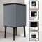 Home-Complete Trash Can 8.7-Gallon Trash Can with Lid, Removable Legs, & 3L Recycling/Compost Bin Odor-Resistant ST-TRSH-GRY - alternate 6