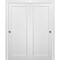 Sartodoors Closet Bypass Interior Door, 72" x 96", White QUADRO4111DBD-WS-7296 - alternate 1