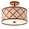 Jonathan Y Elizabeth 13.25" Metal LED Flush Mount, Gold/White JYL3505A - alternate 1