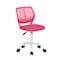 Homeroots Pink and White Adjustable Height Swivel Rolling Office Chair 568066 - alternate 7