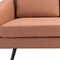 Homeroots 79" Brown Faux Leather Sofa With Black Legs 396463 - alternate 6