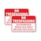 Signmission No Trespassing Authorized Vehicles Beyond This Poi, 18'' X 24'' 2 Signs, Heavy Gauge Aluminum, 2PK A-1824-2PACK-24960 - alternate 1