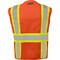 Ironwear Class 2 Hi Vis Two Tone Reflective Polyester Mesh Zipper Safety Vest with H-Back, Orange, 5X-Large 1287-OZ-EC-5XL - alternate 2