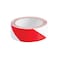 Brady Marking Tape Roll - High Performance  Vinyl, Diagonal Stripes, Red on White, 1.5in x 18 yd, 18PK 55295 - alternate 1