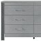 Homeroots 62" Silver Wood Six Drawer Double Dresser 633706 - alternate 5