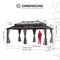 Sunjoy Kingston 20x12 Gazebo, Steel & PC Roof Hardtop Gazebo with Curtain and Netting, Brown Aluminum Posts A1020438A200 - alternate 7
