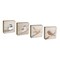 Homeroots Set of Four Brown Bird Square Wood Plaques Hanging Wall Decor, 4PK 516342 - alternate 3