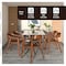 Leisuremod Rivo Collection Elegant Dining Chair in Dark Walnut Color Wood, 4PK RC20DRW4 - alternate 6