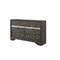 Homeroots 63" Gray Solid and Manufactured Wood Nine Drawer Triple Dresser 490471 - alternate 1