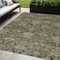Homeroots 9' X 12' Charcoal And Beige Damask Washable Indoor Outdoor Area Rug 603381 - alternate 1