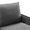 Homeroots Gray Contemporary Velvet Sofa with Side Pockets 473446 - alternate 3