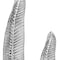 Homeroots Set of Two Silver Aluminum Tall Feather Tabletop Sculptures, 2PK 354649 - alternate 8