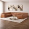 Homeroots Chestnut Italian Leather Power Reclining U Shaped Eight Piece Corner Sectional With Console 632577 - alternate 4
