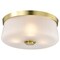 Nuvo Lune, 3 Light Flush Mount, Vintage Brass Finish, Etched White Glass 60/8230 - alternate 4