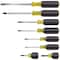 Klein Tools Screwdriver Set, General Purpose, Multi-Application, Ergonomic Grip, Black/Yellow, 8-Piece 85078 - alternate 1