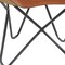Homeroots 37" Brown Tan and Black Canvas And Leather Butterfly Chair 548249 - alternate 5