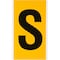 Brady Outdoor Vinyl 6 in Black on Yellow Letters S Card 1570-S - alternate 1