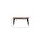 Homeroots 59" Walnut and Black Wood Dining Table 631302 - alternate 6