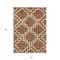 Homeroots 8' X 10' Brown And Ivory Geometric Washable Indoor Outdoor Area Rug 593783 - alternate 7
