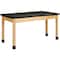 Diversified Spaces Plain Apron Table, Oak, Wood Frame, 60 in W, Black P714LBBK30N - alternate 1