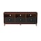 Homeroots 61in Brown and Black Solid Wood Open Shelving TV Stand 404258 - alternate 1