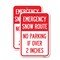 Signmission Emergency Snow Route No Parking Emergency Snow Route No, 12'' X 18'', Heavy Gauge Aluminum, 2PK A-1218-2PACK-24108 - alternate 1