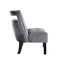 Homeroots 26" Gray and Black Velvet Tufted Side Chair 533839 - alternate 3