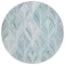 Homeroots 8' Aqua Mint Green And Silver Round Geometric Washable Indoor Outdoor Area Rug 589202 - alternate 5