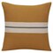 Homeroots 20" X 20" Yellow Striped Cotton Zippered Pillow 535241 - alternate 3