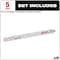 Milwaukee Tool 12" 18 TPI The Torch SAWZALL Blades (5 Pk) 48-00-5789 - alternate 8