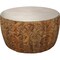 Homeroots 32" White and Natural Iron and Solid Wood Round Drum Coffee Table 488786 - alternate 3