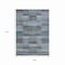 Homeroots 9' X 12' Blue Denim Blue And Brown Striped Washable Indoor Outdoor Area Rug 615480 - alternate 5