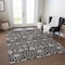 Homeroots 3' X 5' Black Brown And Beige Floral Washable Indoor Outdoor Area Rug 605413 - alternate 5