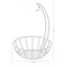 Basicwise Wire Metal Fruit Basket Holder with Banana Hanger, Set of 2 QI003494.2 - alternate 6