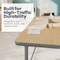 Flash Furniture Commercial Adjustable Height Rectangular Activity Table - Locking Casters-LT NAT XU-A3072-REC-LTNAT-T-P-CAS-GG - alternate 6