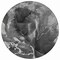 Homeroots 8' Round Black Gray and White Round Abstract Washable Non Skid Indoor Outdoor Area Rug 559447 - alternate 8