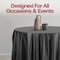 Smarty Had A Party 84 Black Round Disposable Plastic Tablecloths 96 Tablecloths, 96PK 823270-BK-CASE - alternate 6