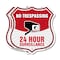 Signmission No Trespassing Shield Sign 24 Hour Surve, 12 inch X 12 inch, Aluminum Metal Sign, 2PK SHI-A-2PACK-12-419 - alternate 1