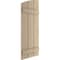 Ekena Millwork Knotty Pine 3 Board Joined Board-n-Batten w/Elliptical Top Faux Wood Shutters, 16 1/2W x 64H, PR SHUBJL16X64KPPR - alternate 6