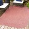 Jonathan Y Miles Modern Minimalist Radius Corner Solid Light Rose 4 ft. x 6 ft. Indoor/Outdoor Shaped Area Rug SHP100E-4 - alternate 7