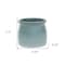 Homeroots Celadon Ceramic 51 Ounce Striped Round Distressed Pot Planter 487409 - alternate 3