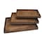 Homeroots Set of Three Brown Wood Nesting Serving Trays 274824 - alternate 1